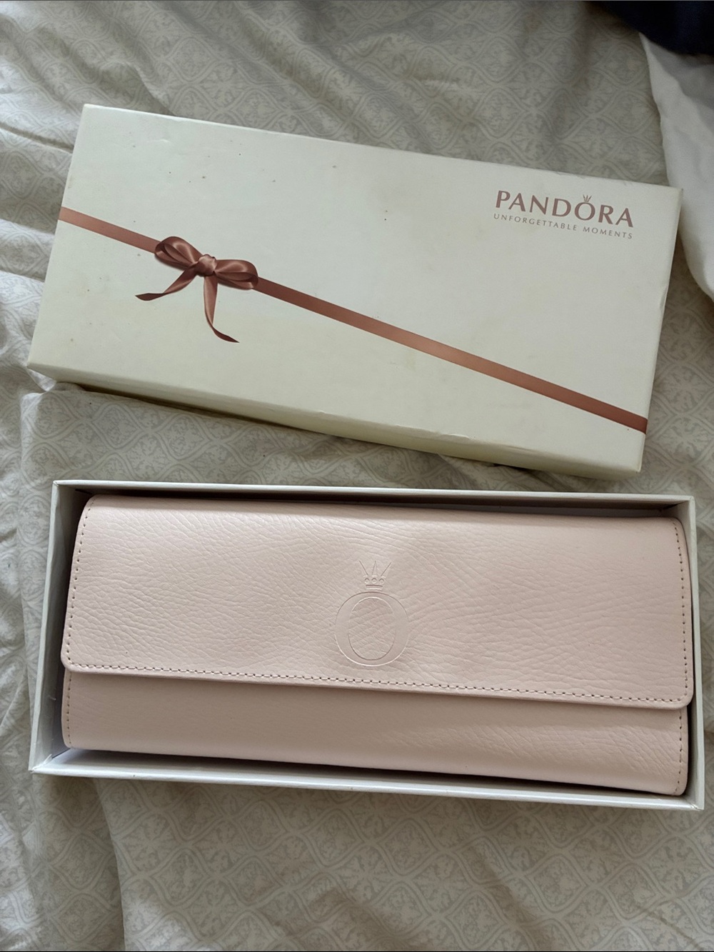 Pandora Blush Pink Leather Long Clutch Wallet
